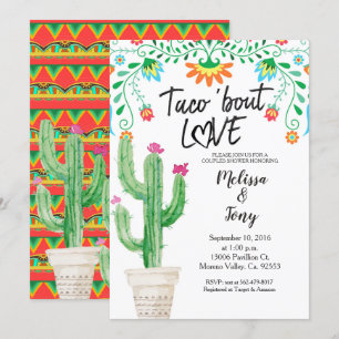 Cactus Succulent Couples Shower Invitation