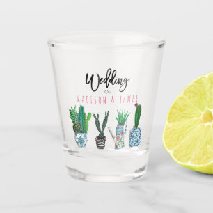 Cactus Succulent Fiesta Party Wedding Shot Glass