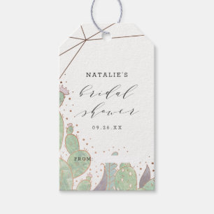 Cactus & Succulent Geometric Bridal Display Shower Gift Tags