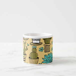 Cactus Succulent: Hand Drawn Sketch Espresso Cup