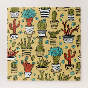 Cactus Succulent: Hand Drawn Sketch Jigsaw Puzzle
