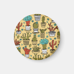 Cactus Succulent: Hand Drawn Sketch Magnet