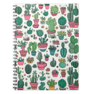Cactus Succulent Pattern Notebook