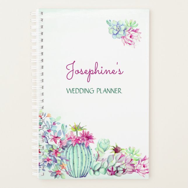 Cactus & Succulent Personalised Planner (Front)