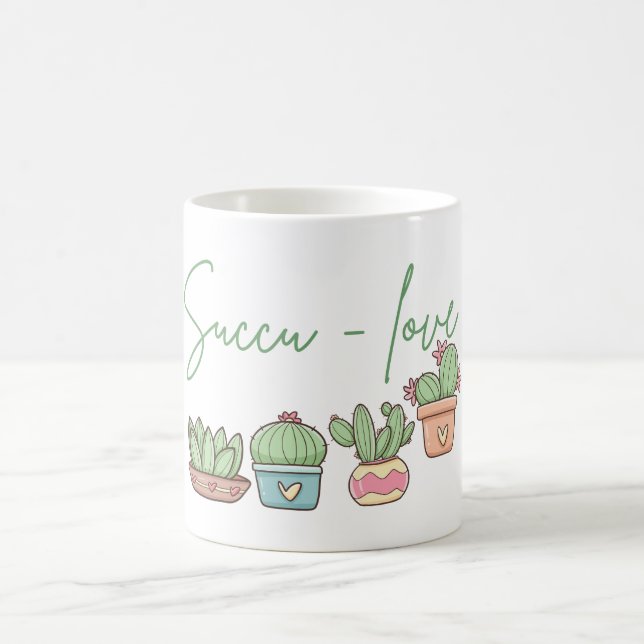 Cactus Succulent Plant  Coffee Mug (Center)
