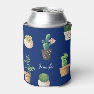Cactus Succulent Plant Personalised Can Cooler