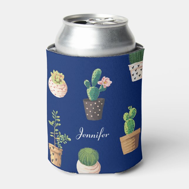 Cactus Succulent Plant Personalised Can Cooler (Can Front)