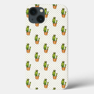 Cactus & Succulent Polk Dot Pattern iPhone 13 Case