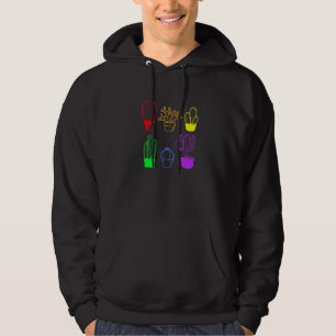 Cactus Succulent Pride Rainbow Plant Subtle Lgbt G Hoodie