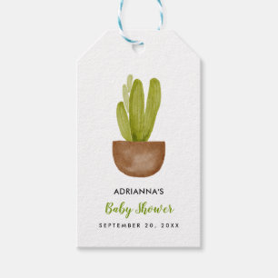 Cactus Succulent Terracotta Pot   Baby Shower  Gift Tags