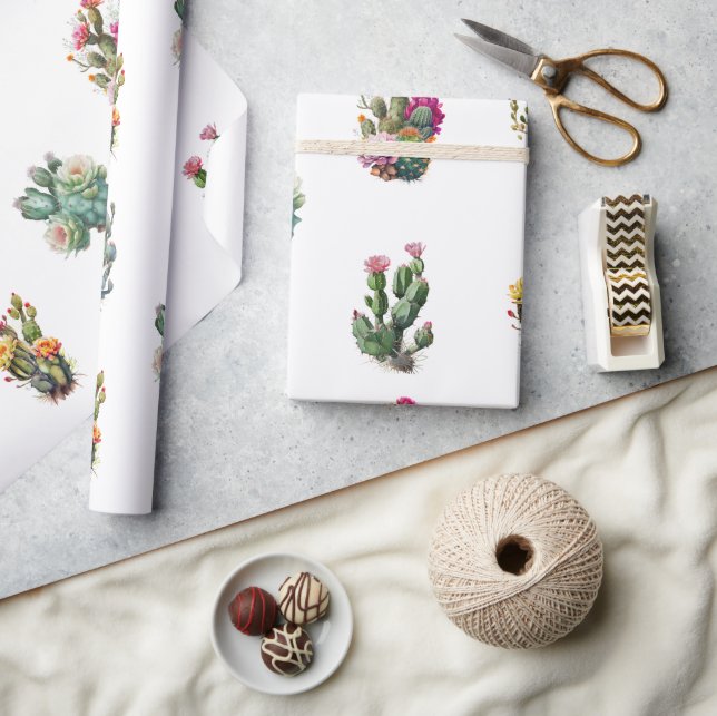 Cactus Succulent Tropical Wrapping Paper (Crafts)