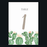 Cactus succulent wedding table number card<br><div class="desc">Cactus succulent wedding table card
Perfect table numbers for a cactus theme wedding</div>