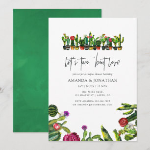 Cactus Succulents Couples Shower Invitation