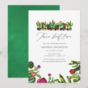 Cactus Succulents Fiesta Bridal Shower Invitation