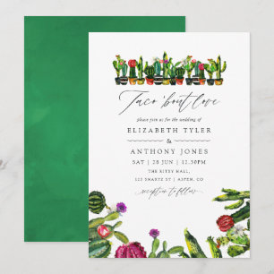 Cactus Succulents Fiesta Wedding Invitation