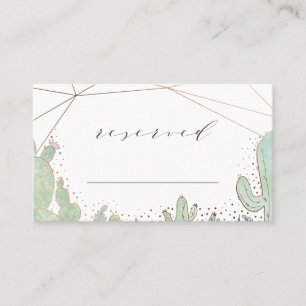 Cactus & Succulents Geo Reserved Seating Wedding Place Card