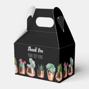 Cactus & Succulents in Rose Gold Pots Favour Box