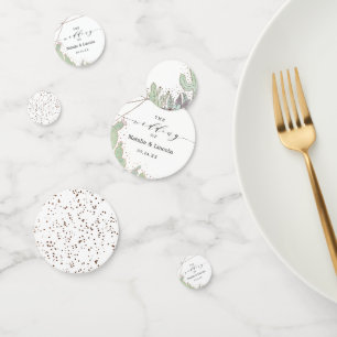 Cactus & Succulents Terrarium Wedding Monogram Confetti