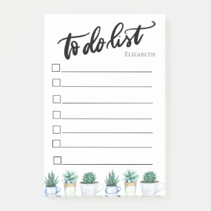 Cactus,Succulents To Do List  Post-it Notes