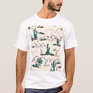 Cactus Succulents: Vintage Desert Floral. T-Shirt