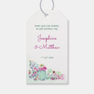 Cactus & Succulents Wedding Favour Tags