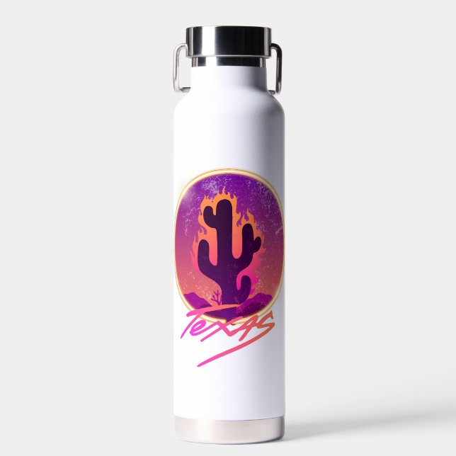 CACTUS SUNSET NEON  WATER BOTTLE (Front)