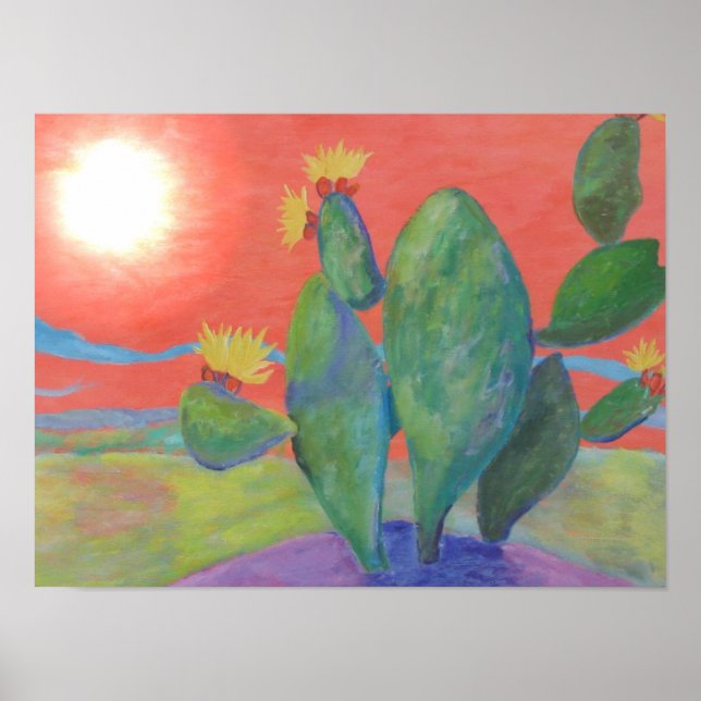 Cactus Sunset Poster (Front)