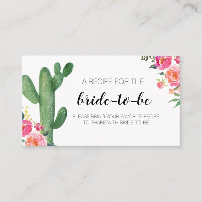 Cactus Taco about Love Bring a recipe card (Front)