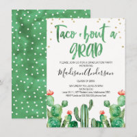 Cactus Taco ''bout A Grad Party Invitation