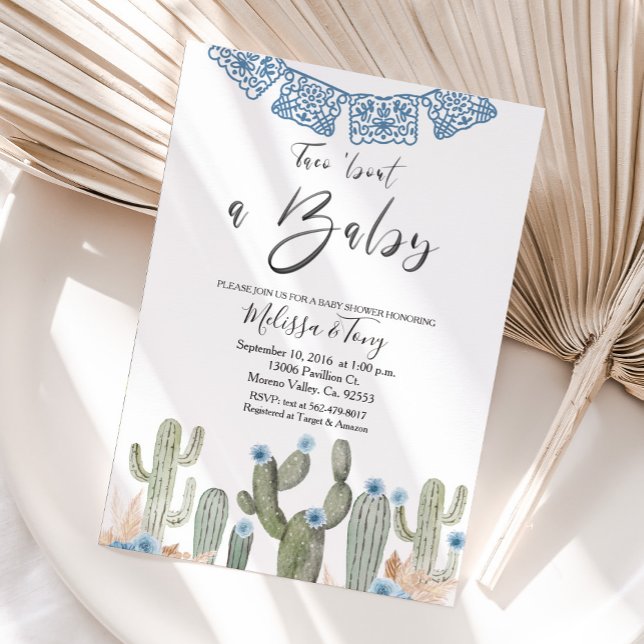 Cactus Taco 'bout BABY Boy Shower Invitation (Creator Uploaded)