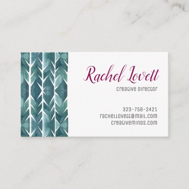 Cactus Texture Business Card (Front)