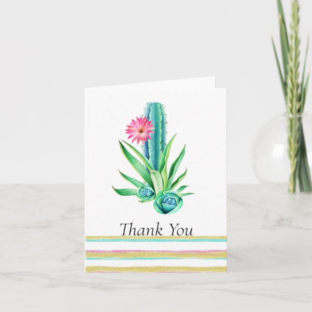Cactus Thank You Card (Front)