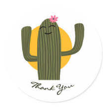 Cactus Thank You Sticker