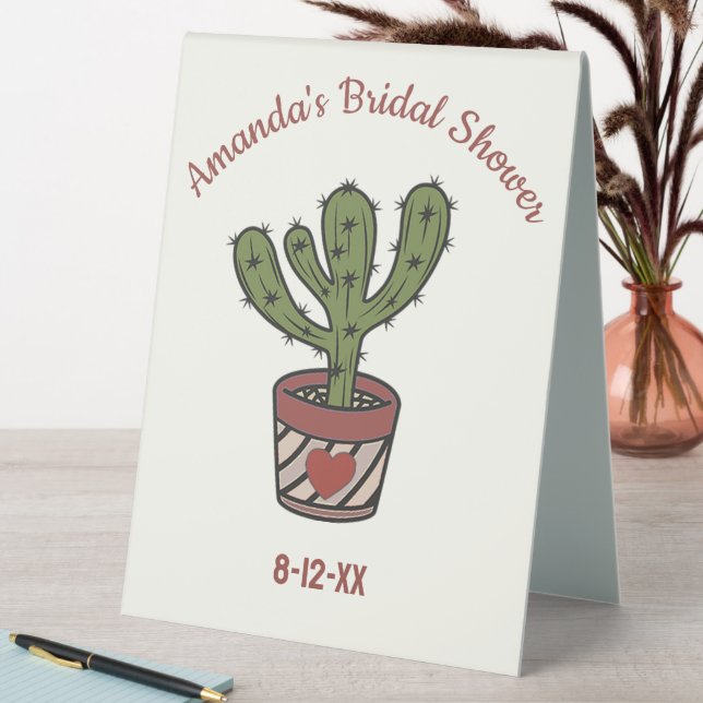 Cactus Theme Bridal Shower Personalised Fiesta (In SItu (Table))