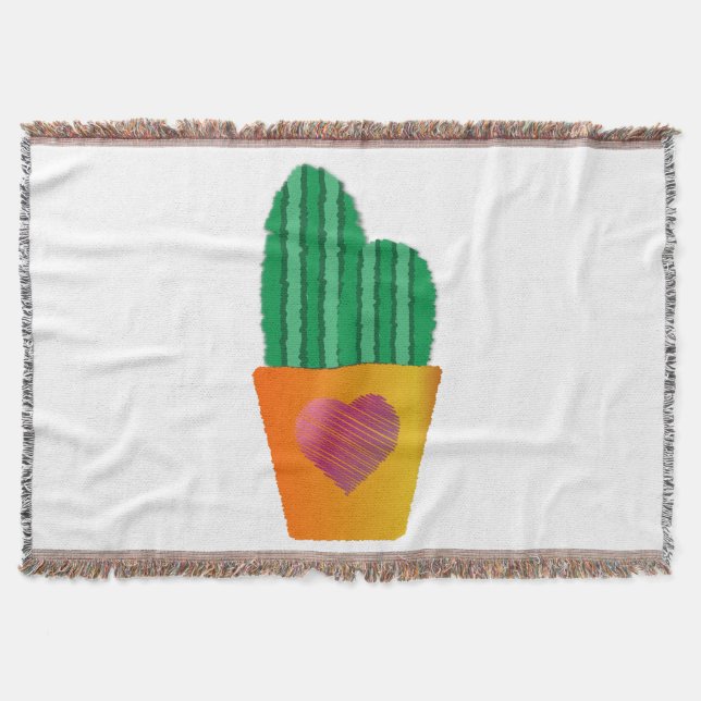 Cactus Throw Blanket (Front)