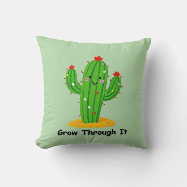 Cactus Throw Pillow  (Front)