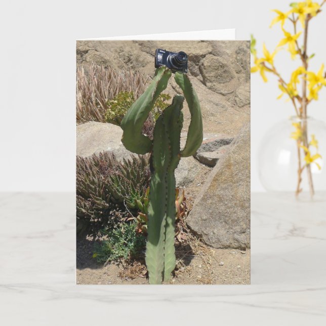 Cactus Tourist - card (Yellow Flower)