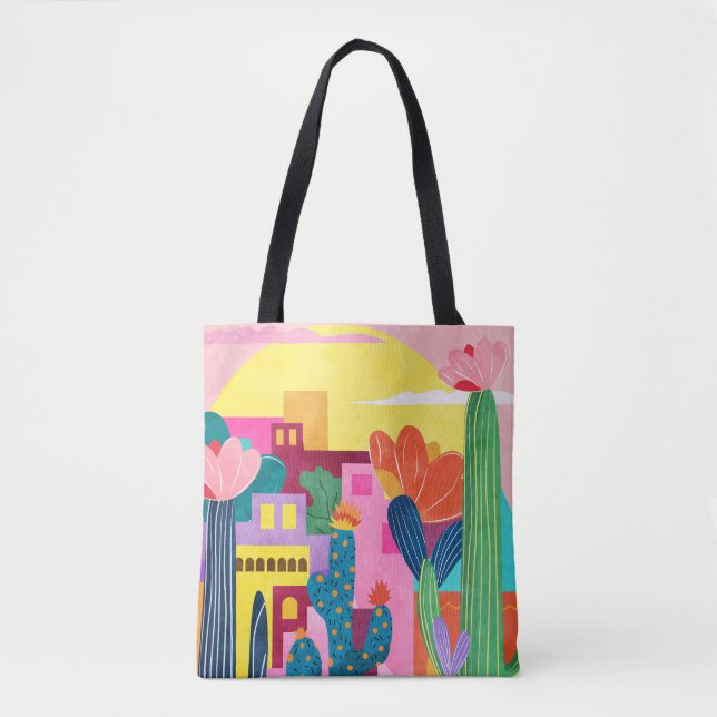 Cactus Town Tote Bag (Front)
