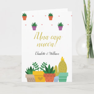 Cactus Una Casa Nueva A new House Congratulations Card