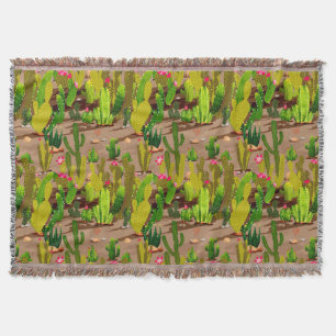 Cactus Variety 3 Throw Blanket