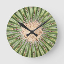 Cactus Wall Clock, 8" Round Acrylic