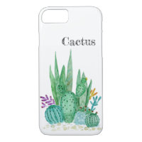 Cactus watercolor cacti flowers floral desert illu