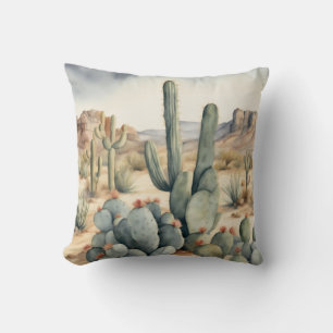 Cactus Watercolor Desert Delight Cushion