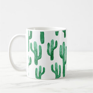 Cactus watercolor: hand-drawn illustration coffee mug
