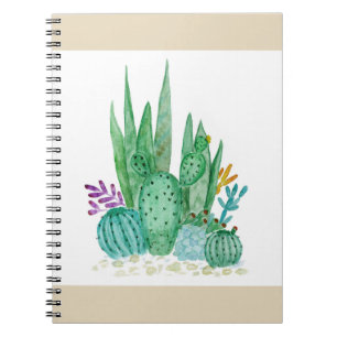Cactus, watercolor notebook
