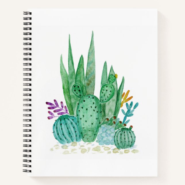 Cactus, watercolor notebook (Front)