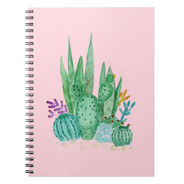 Cactus, watercolor notebook (Front)