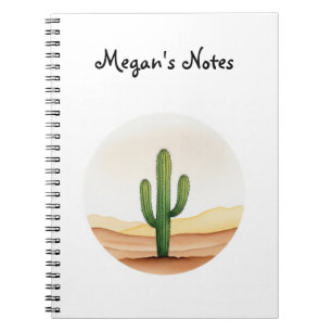 Cactus watercolour notebook