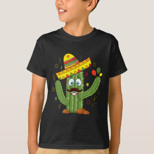 Cactus Wearing Sombrero Mexican Fiesta Cinco De Ma T-Shirt