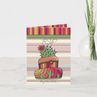 Cactus Wedding Cake "RSVP" Invitation